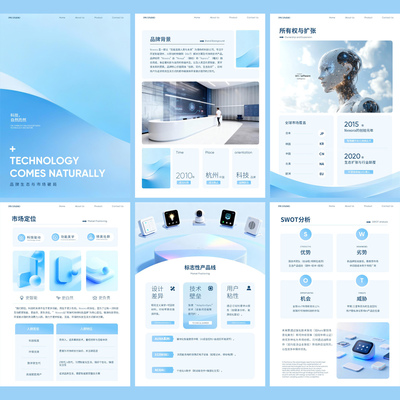 A4竖版科技感企业介绍ppt模板