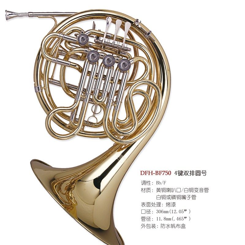 降B转F圆号进口烤漆乐器