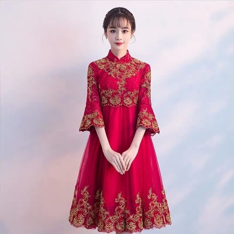 时尚胖mm结婚旗袍礼服裙现代孕妇敬酒服新娘八个月韩版宽松晚礼服|ruв категории Женская одежда, Cвадебные платья, платье/вечернее платье - от Buy2taobao.com для оказания профессиональной услуги покупки агента Taobao