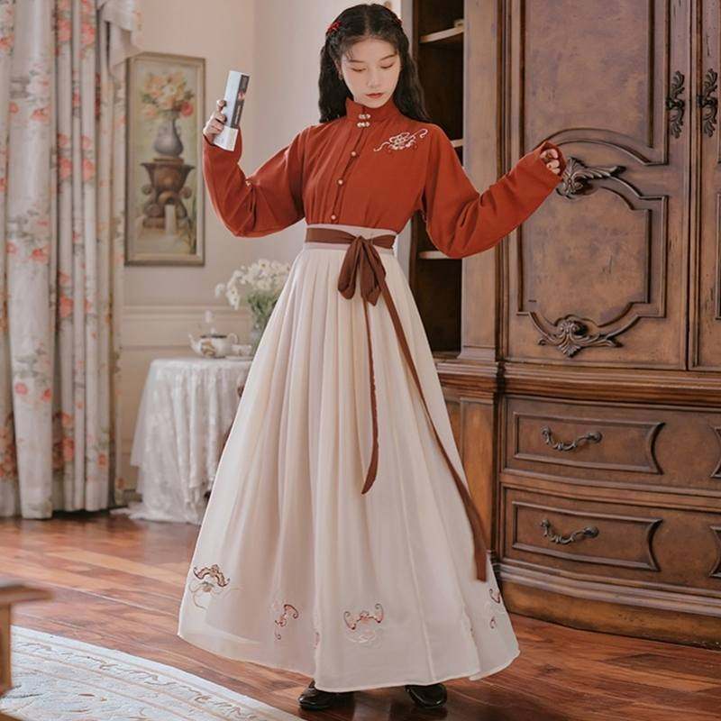 可以穿着上班的汉服古装日常可现代女装改良版通勤汉元素秋中国风