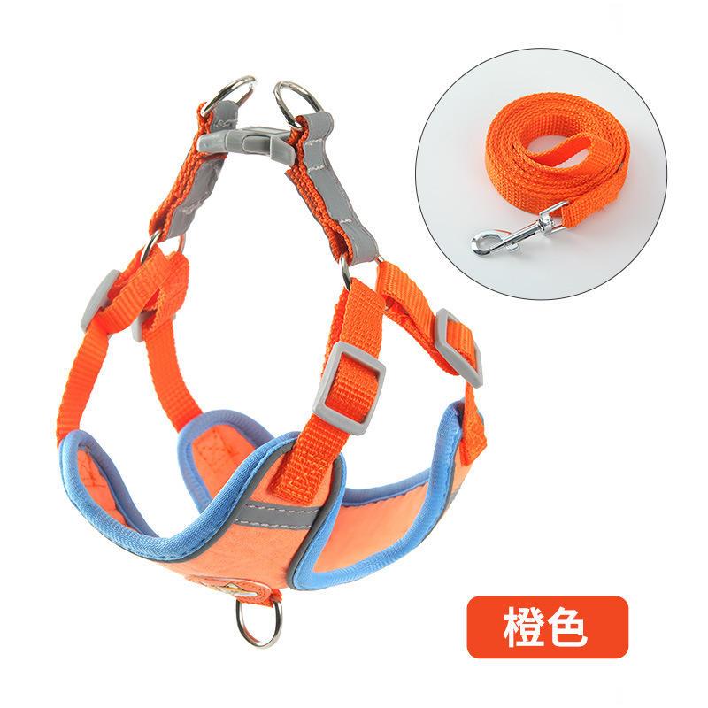 狗狗牵引绳中小型反光宠物胸背带防挣脱遛狗猫咪牵引绳宠物用爆款