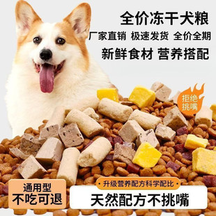 狗粮40斤大袋装小型犬幼犬泰迪柯基比熊成犬全价通用型冻干犬粮