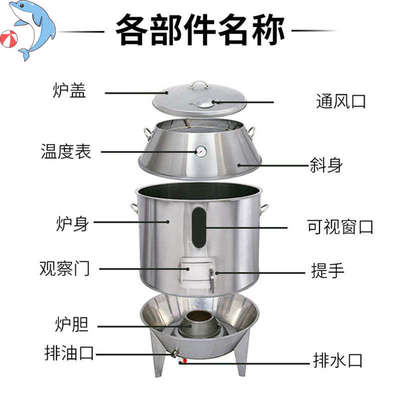 烤炉商用脆皮五花肉850烤鸭炉内胆烧烤吊炉烧烤炉煤气火山石炉胆