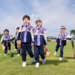 户外运动三件套 幼儿园园服春秋装 冲锋衣儿童班服小学生校服秋冬装