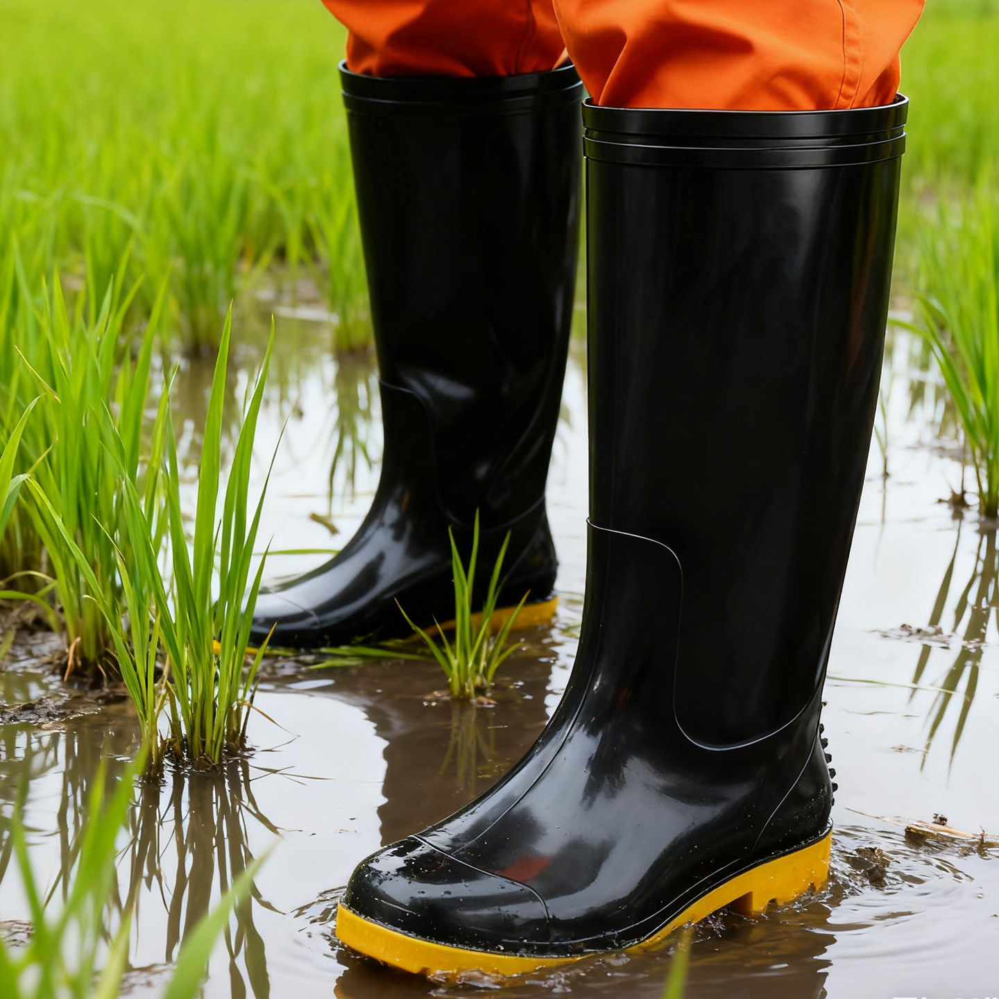 新款雨靴轻便下田插秧拔苗防滑赶海涉水鞋徒步不累脚高筒雨鞋男女