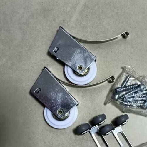 滚轮白色导轨地滑轮玻璃移门平移门滑轮静音轴承衣柜门下滑轮吊轮