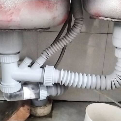 下水器配件防溢水下水管排水管子套装厨房洗菜盆水槽水池双下水管