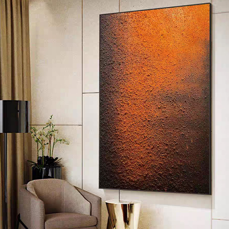 《金辉兴旺》意式极简客厅装饰画高级感艺术抽象肌理感玄关挂画