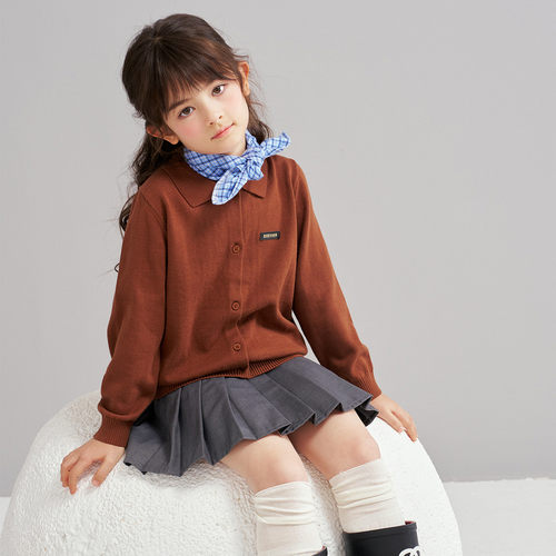 笛莎童装女童春秋毛衣针织衫