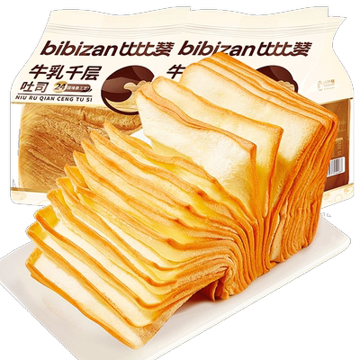 比比赞千层魔方吐司零食休闲食品