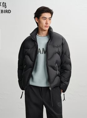 【商场同款】太平鸟男装 OAMC联名面包服潮流黑色羽绒服B2ACF4526