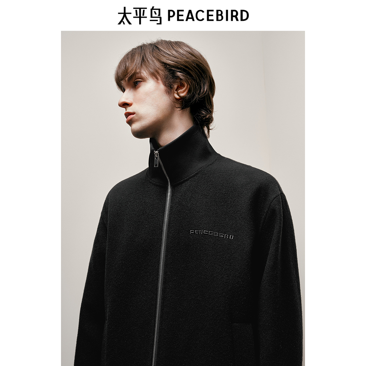 【Juan Salazar联名合作系列】太平鸟男装刺绣休闲夹克B1BCE4C07