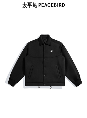 【商场同款】太平鸟男装立体印花休闲夹克翻领茄克外套B2BCE3259