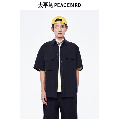 太平鸟男装衬衫肌理抗紫外线潮 B2CJE2448