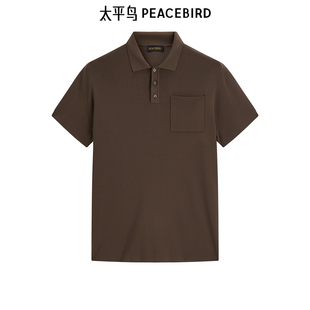 夏新款 polo衫 棕色上衣B1EEE2415 针织短袖 太平鸟男装