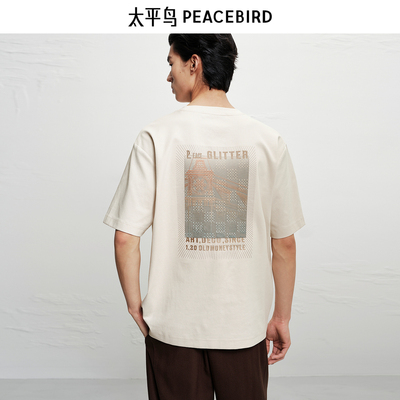 【商场同款】太平鸟Daria Song 联名系列男装印绣T恤 B1CNF4212