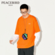 潮流户外 太平鸟男装 秋季 宽松假两件长袖 T恤男B2CPD3302