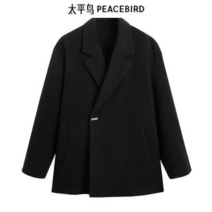 双面呢绵羊毛大衣 大衣冬季 太平鸟男装 B1AAE4210 商场同款