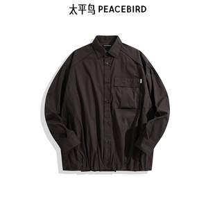户外工装 太平鸟男装 衬衫 秋新款 衬衣B2CHE3Z08 外穿式 商场同款