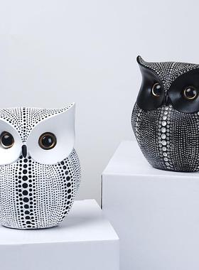 热卖新款爆款树脂猫头鹰摆件家里客厅电视柜桌面玄关装饰工艺品