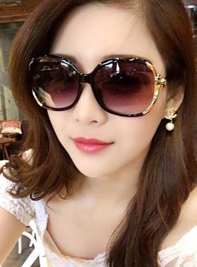 新款山茶花偏光太阳镜女圆脸防紫外线墨镜时尚大框显瘦网红开车