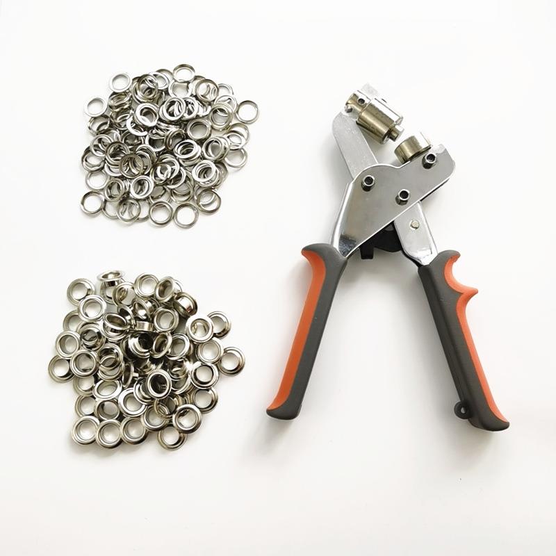 500套气眼配安装钳套装布扣展架扣眼海报鸡眼扣供热卖新款