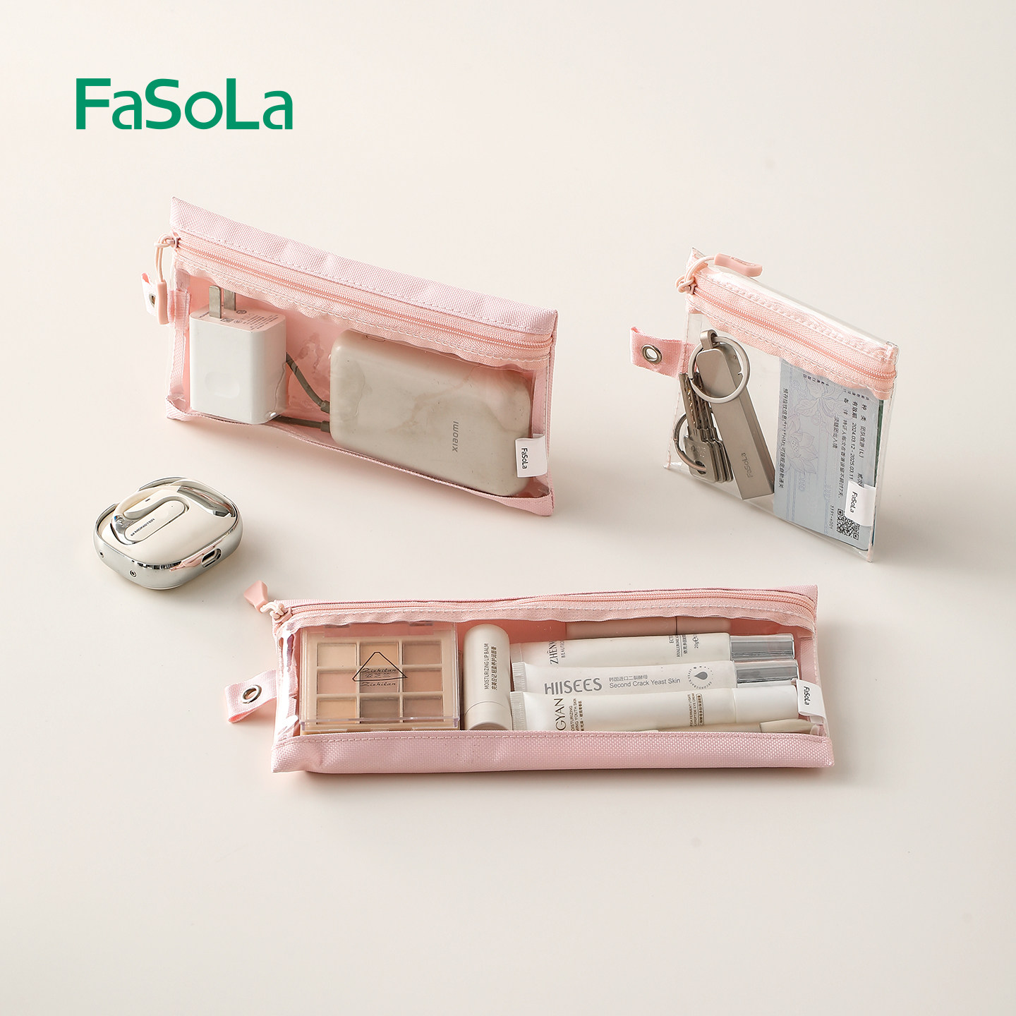 FaSoLa旅行便携化妆包小号透明图片