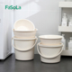 FaSoLa水桶脸盆套装 洗衣桶学生宿舍用塑料手提白色盆桶带盖家用