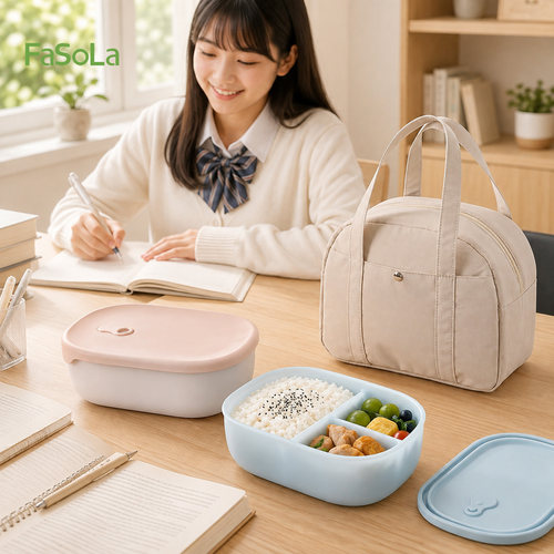 FaSoLa食品级硅胶饭盒儿童小学生