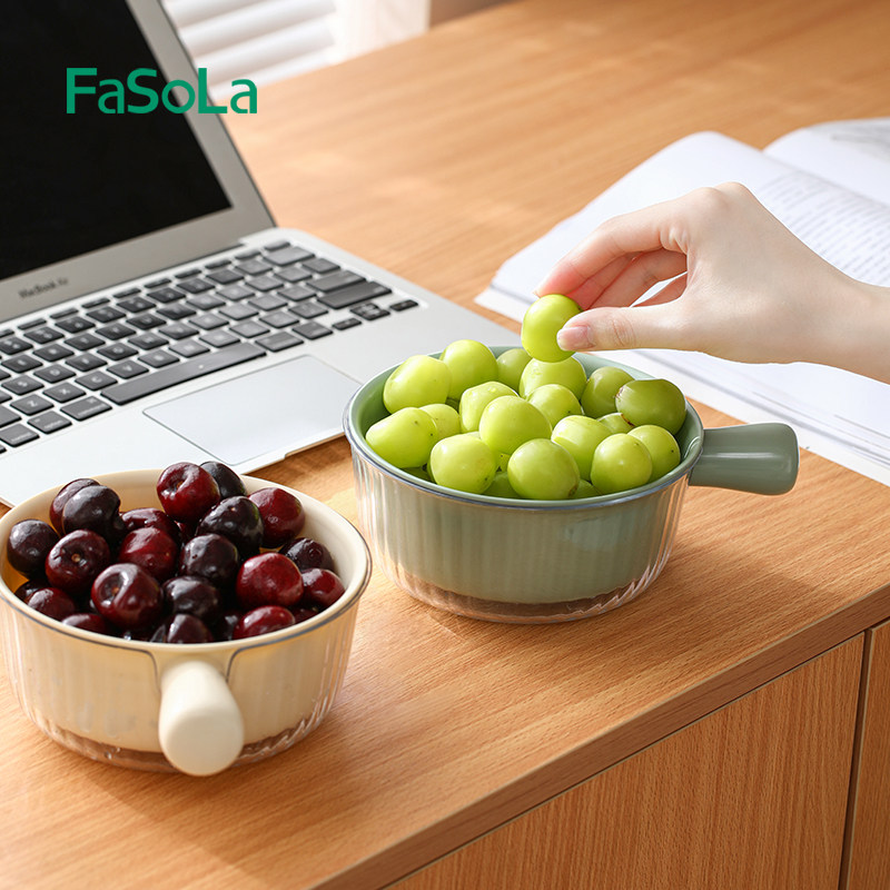 FaSoLa双层沥水篮厨房清洗水果神器新款水果盆客厅家用高颜值果盘,餐饮具,果盆/果盘/果篮,淘宝优惠券,粉丝福利购,淘宝优惠卷