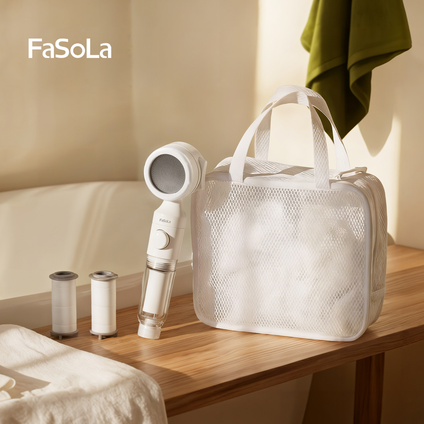 FaSoLa旅行过滤花洒便携过滤器增压淋浴喷头迷你家用酒店旅游通用