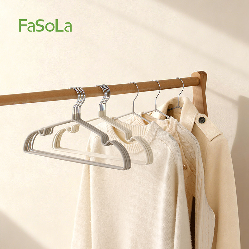 FaSoLa无痕护肩植绒衣架家用加厚