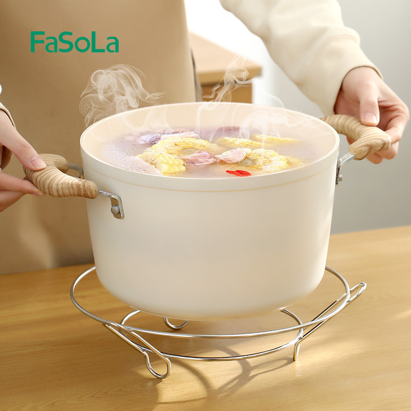 FaSoLa不锈钢蒸架厨房蒸菜馒头支架家用高压锅电饭煲蒸笼架三脚架