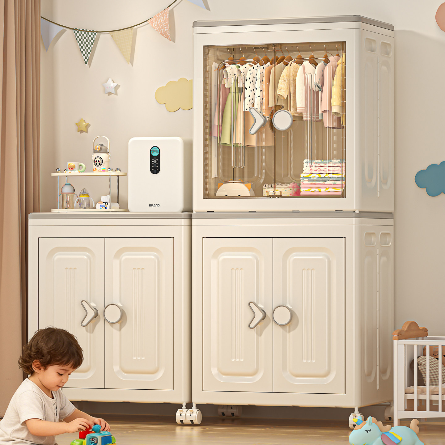 儿童玩具收纳箱家用衣服整理神器大容量超大衣物被子折叠储物柜子