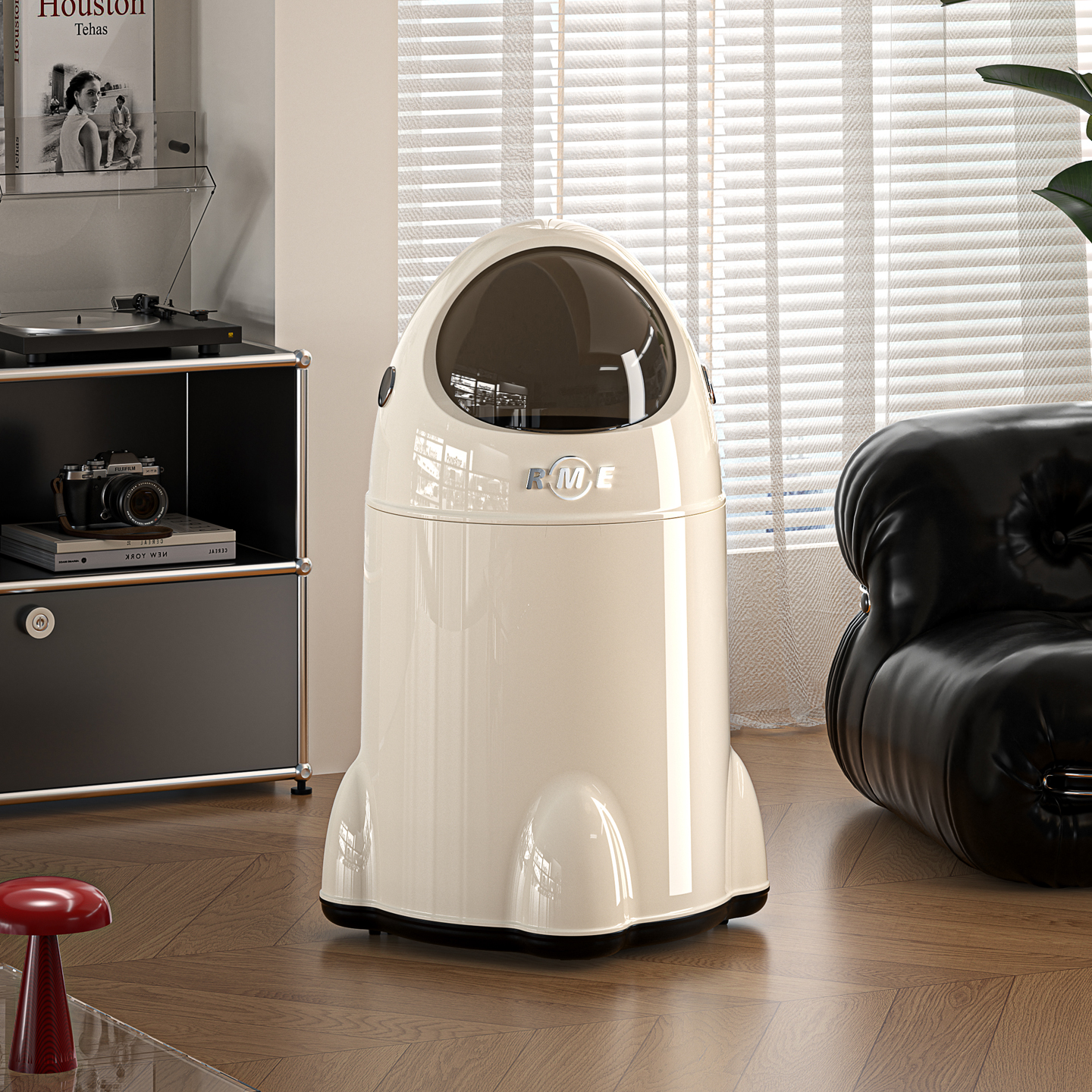 客厅垃圾桶家用2025新款免弯腰高颜值厨房轻奢垃圾筒创意卧室纸篓