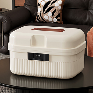 手提密码 箱家用车载带锁收纳箱贵重物品保管箱隐私文件证件储物箱