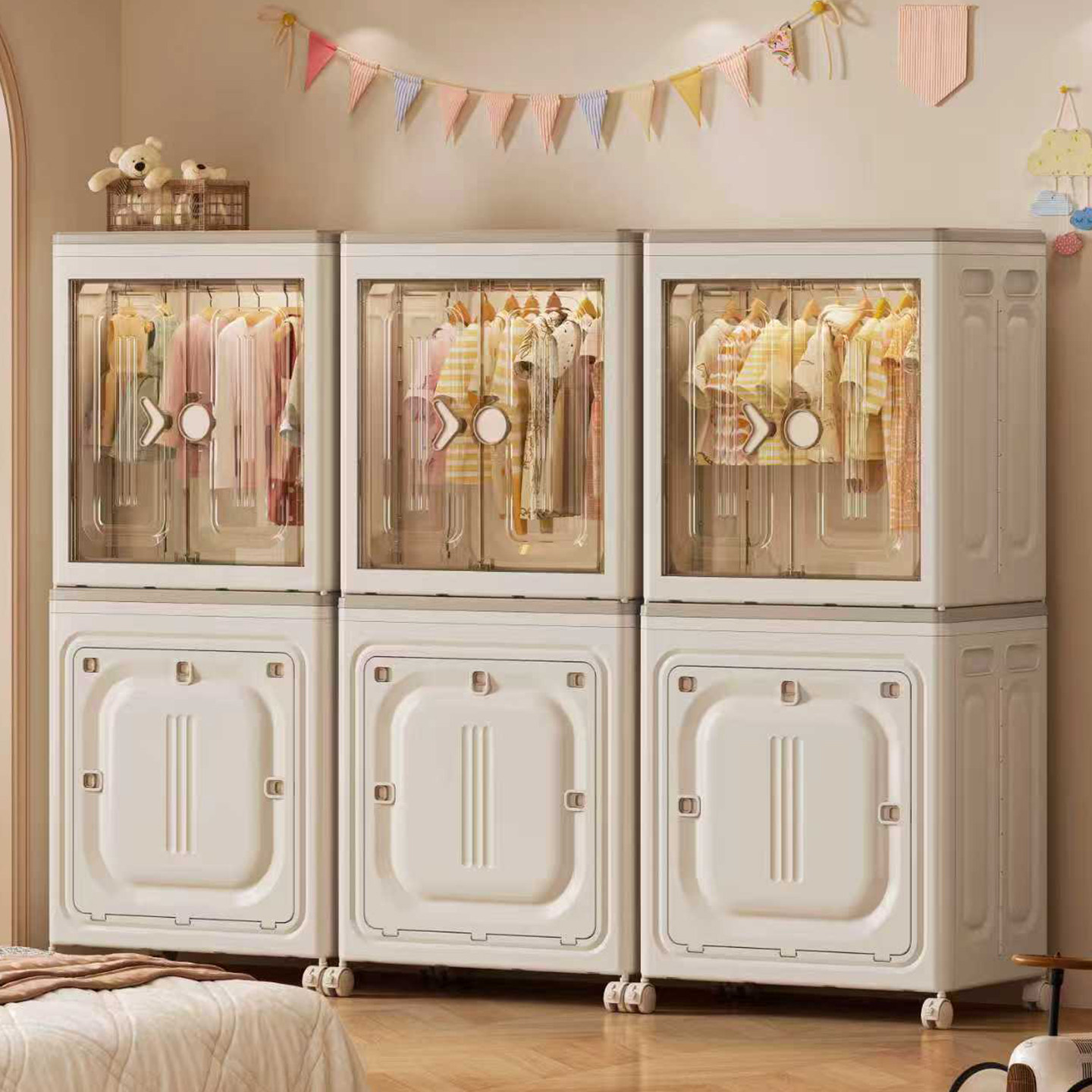 免安装宝宝衣柜婴儿衣服收纳柜儿童衣柜小衣橱家用整理零食储物柜,收纳整理,鞋柜,淘宝优惠券,粉丝福利购,淘宝优惠卷