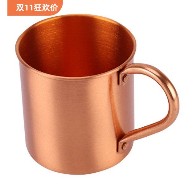 精工版紫铜水杯创意手工复古纯铜茶杯带手柄黄铜啤酒口杯随手杯子