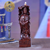 Qianlong tradition technology Ebony Kannon Backflow Office Decoration Wood carving South China Sea Kannon Incense burner