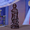 Qianlong tradition technology Ebony The statue Days Notre Dame a queen Rosewood Wood carving Poseidon Matsu Decoration