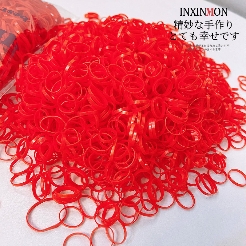 头绳女大红皮筋红色一次性橡皮筋中国红扎头发新年发绳本命年发圈