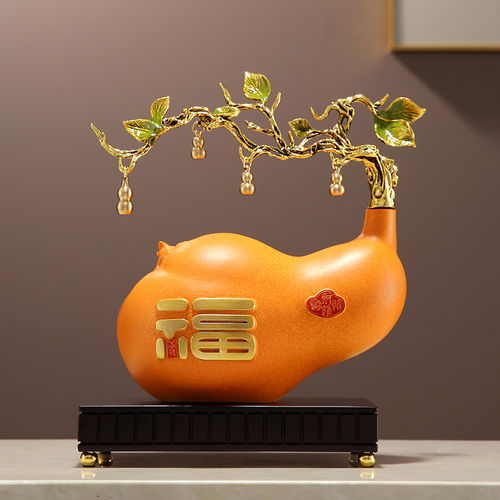 树脂装饰新中式客厅福禄寓意摆件