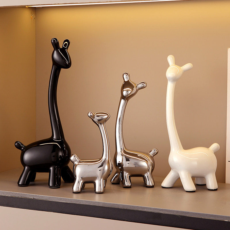 轻奢风一家四口小鹿家居装饰摆件创意客厅电视柜酒柜玄关高档饰品,家居饰品,装饰摆件,淘宝优惠券,粉丝福利购,淘宝优惠卷