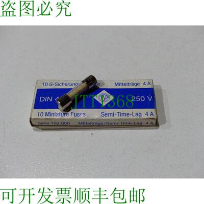 Püschel 102000 G 熔断体中等延时 4 A 5x20 mm PU = 10 件
