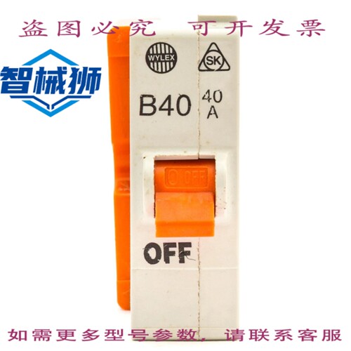 现货供应 WYLEX 40安培 40A B曲线 3KA 断路器 推入式插头 SK B4