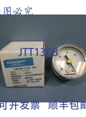 供应Ashcroft 压力表 15W1005 H 01B Vac 1 英寸  NPT 背面