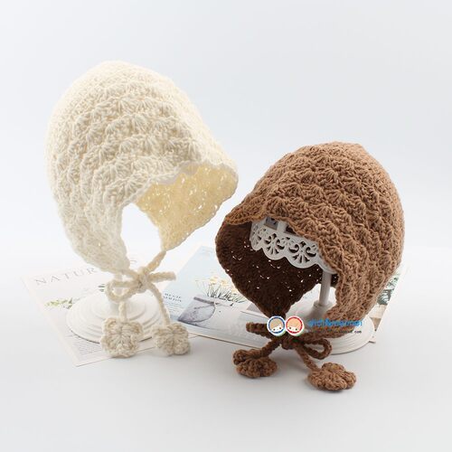 ins手工编织婴儿公主帽子