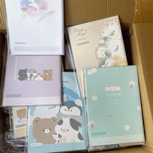 大款 日单 Qliaaa肥啾小动物团团炒鸡可爱儿童联络本涂鸦本记事本