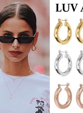 LUVAJ耳环小众设计感欧美复古金色耳饰女ins潮纯银高级大气防过敏