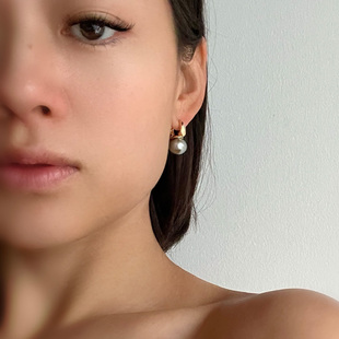 LHWindsor温莎珠宝高级灰锡纸太妃糖耳环珍珠耳饰女小众气质新年